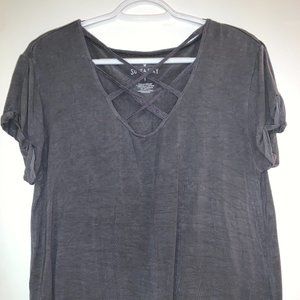 Gray American Eagle Soft & Sexy top